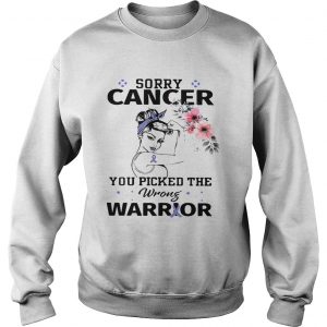 Strong girl sorry cancer you picked the wrong warrior Sweatshirt