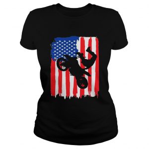 The Freestyler Dirt Line Motor American Flag Ladies Tee