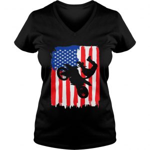 The Freestyler Dirt Line Motor American Flag Ladies Vneck