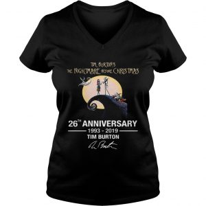 Tim Burtons The Nightmare Before Christmas 26th anniversary 1993 2019 signature Ladies Vneck